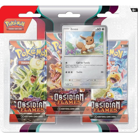 Obsidian Flames Eevee Blister Pack (3 packs)